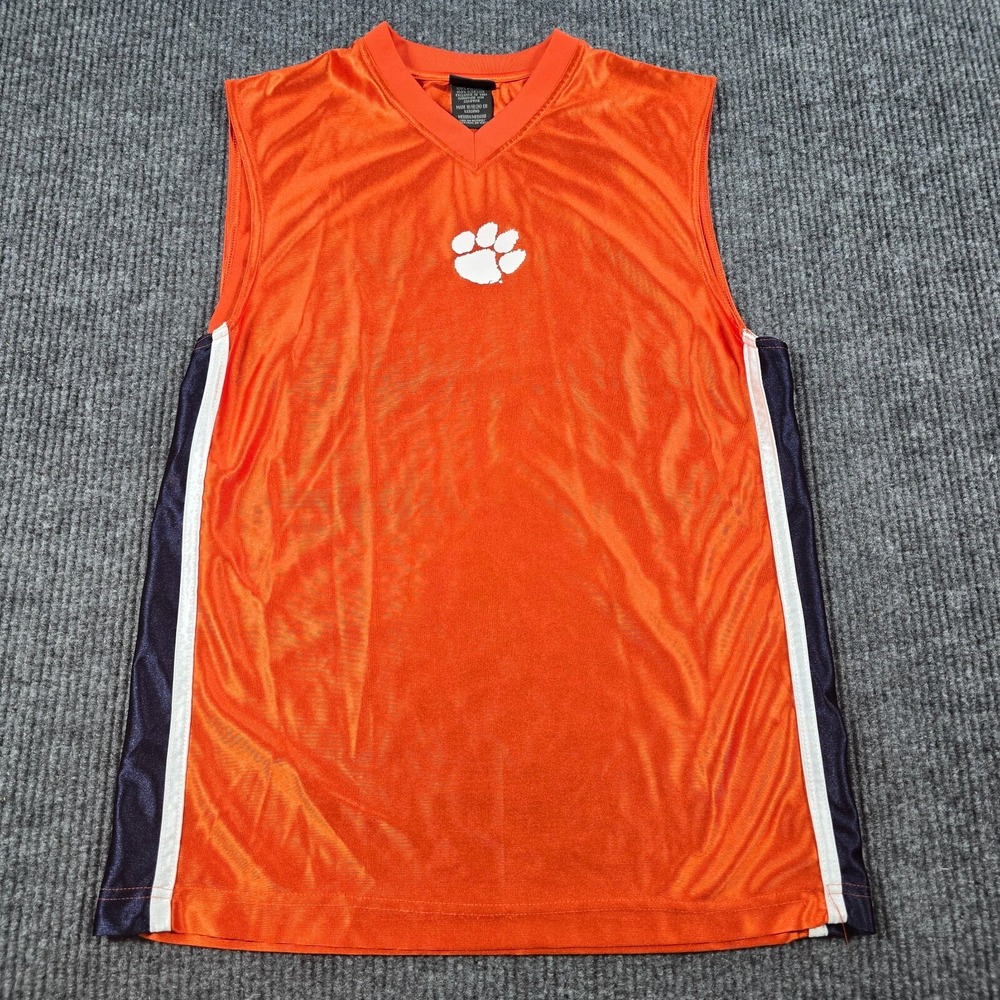 Vintage Clemson Tigers Pro Edge Muscle Shirt Tank Top Mens Medium Orange‎ Y2K
